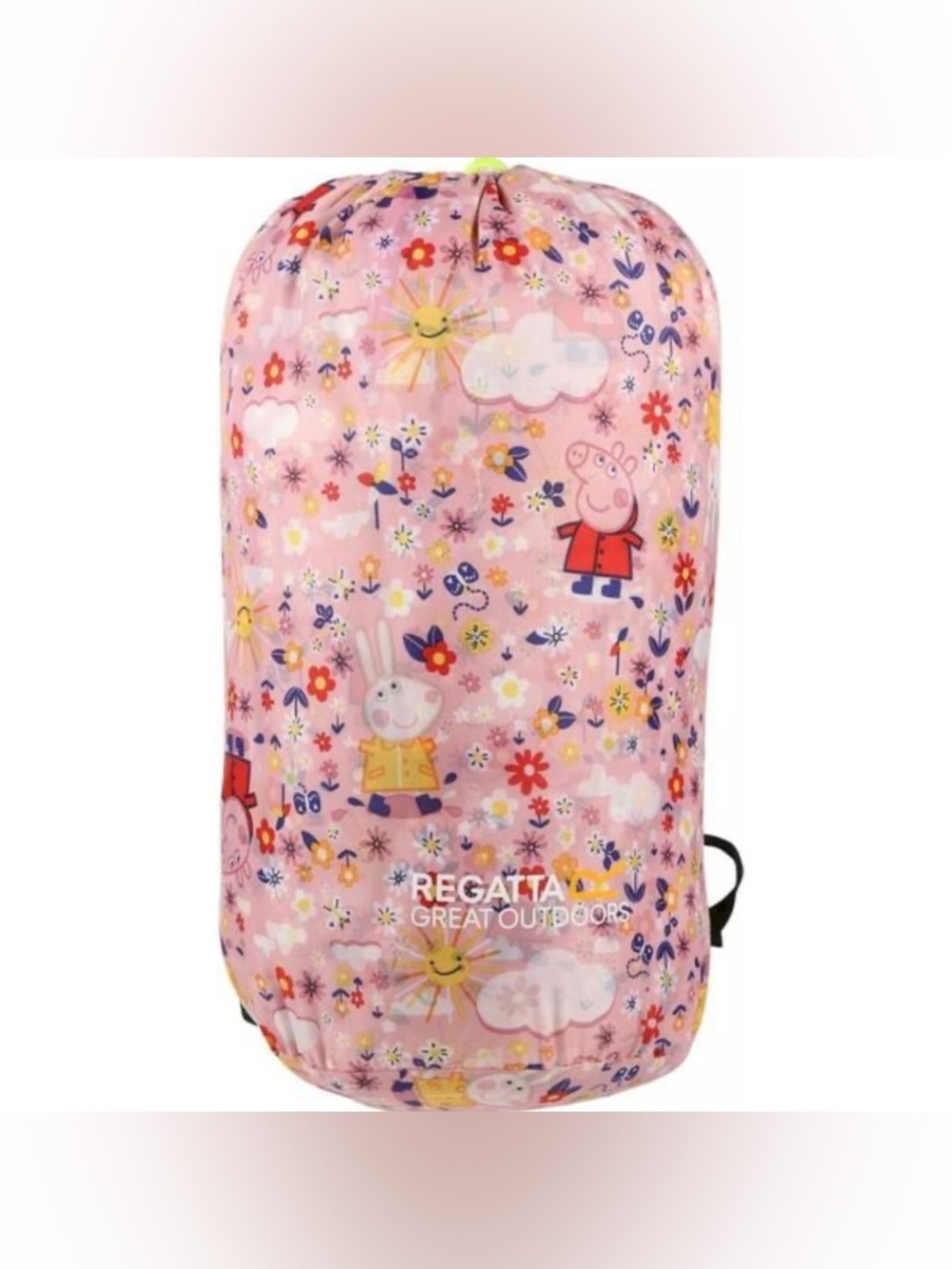 Regatta x Peppa Pig Kids' Pink Floral Peppa Pig Sleeping Bag w Backpack Carrier